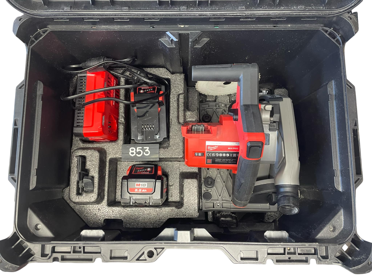 853. M18 FUEL™ 55 Mm Ponorná Pila Na Dřevo A Plast + GR KIT sada vodících lišt 1400